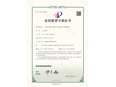BBIN宝盈集团一种用于混凝土浇筑的八角框格组合式梁塑料模板实用新型证书