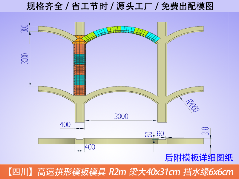 四川高速拱形骨架定型模板，快速施工，高效便捷